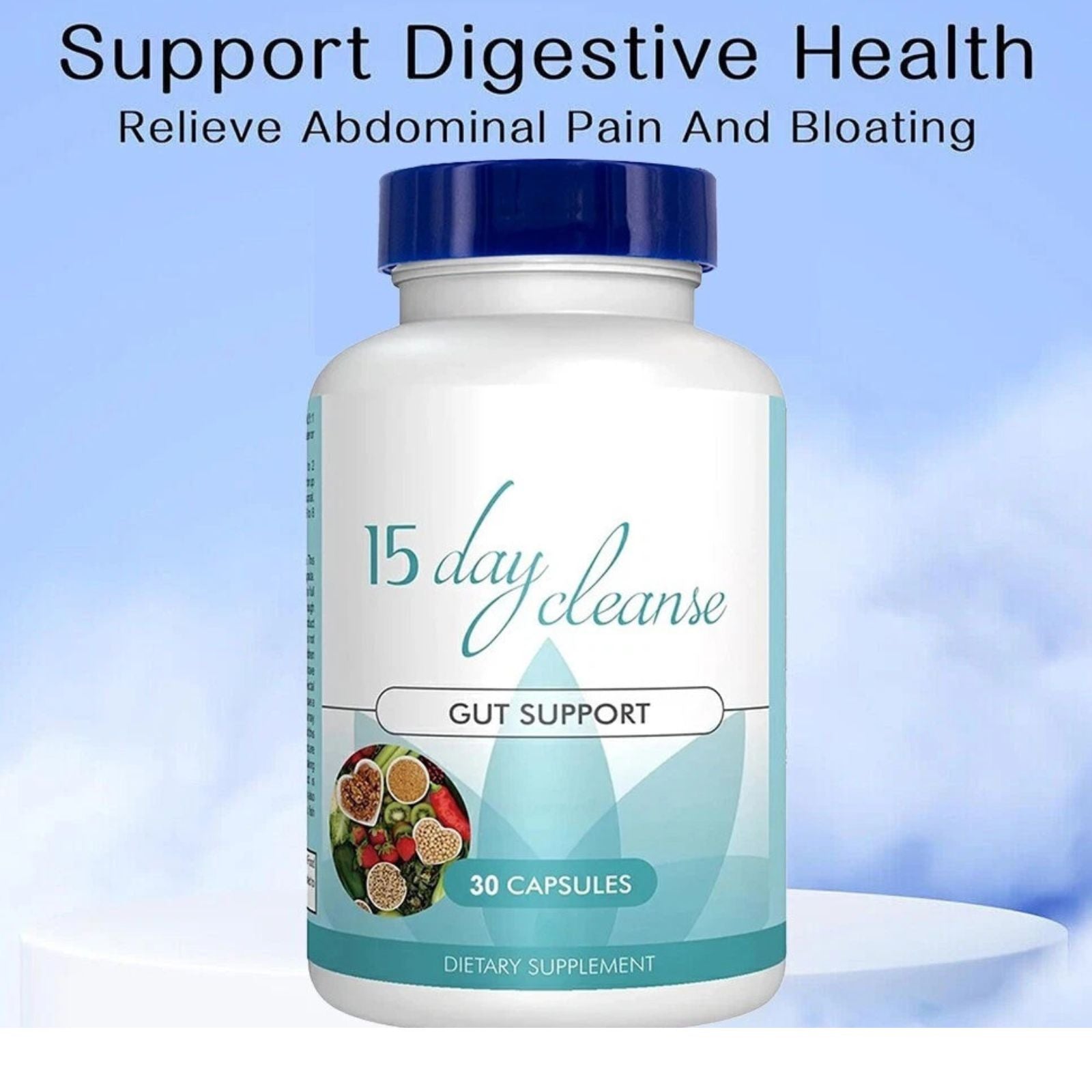 Advanced Gut Health Colon Support Immune System 15 Day Cleanse Detox 30 Pills Bundle of 4