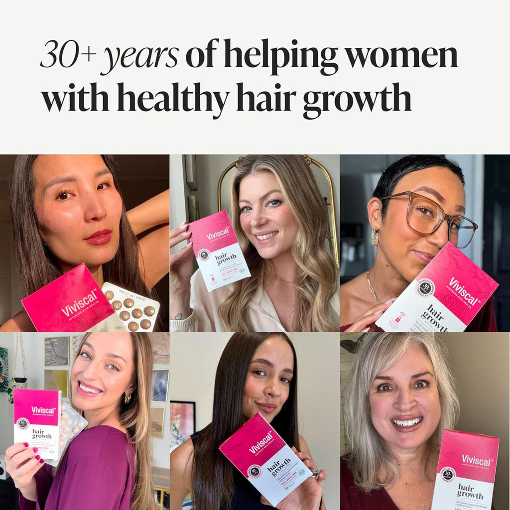 Viviscal Women’s Hair Growth Supplement 60 Tablets Bundle of 4