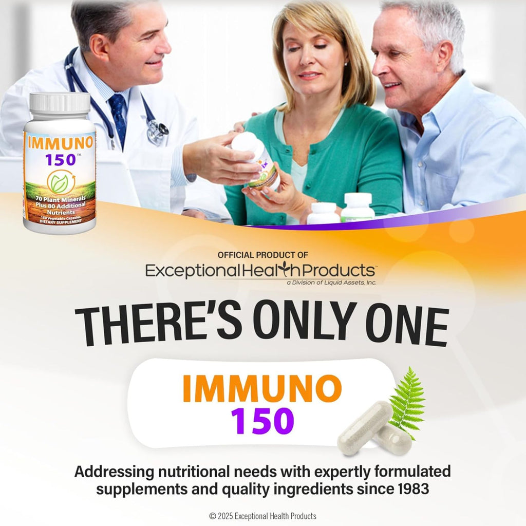 Immuno 150 Immune Support Supplement 150 Vegetable Capsules Bundle of 4