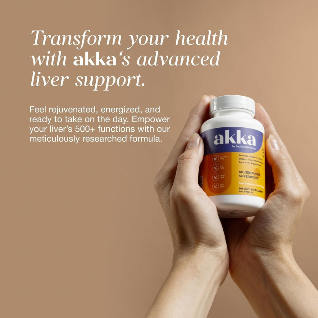 AKKA Premium Liver Cleanse Detox & Repair Superbiotic 60 Capsules Bundle of 4