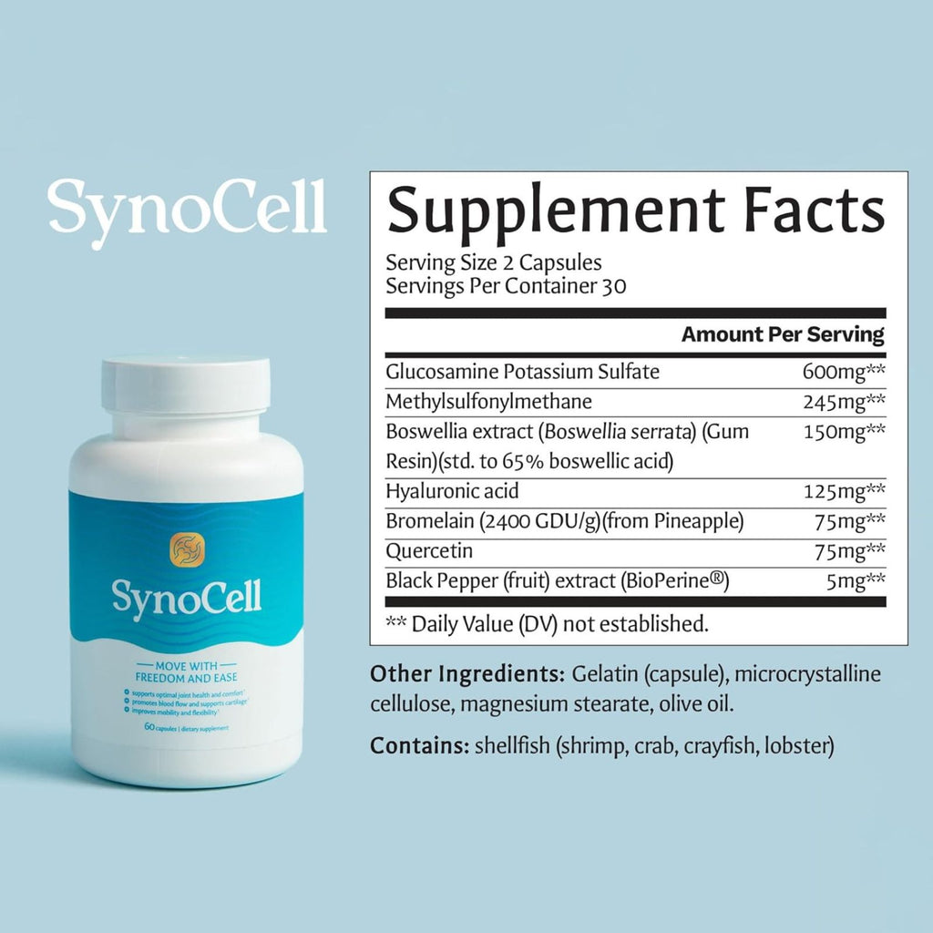 Synocell Glucosamine Chondroitin Complex Joint Support Bundle of 4