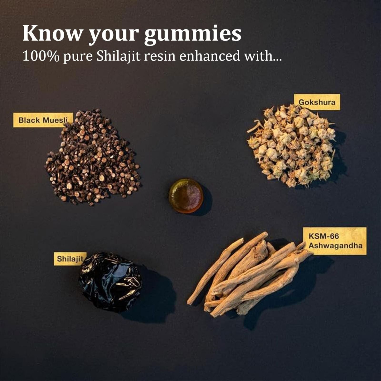 UltimaPeak Shilajit Gummies Alpha Gummies for Men 60 Gummies Bundle of 4