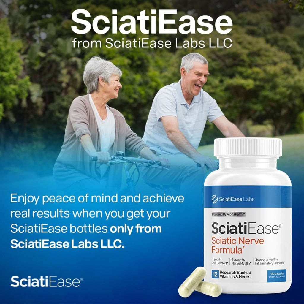 SciatiEase Sciatic Nerve Health Support 120 Capsules Bundle of 4