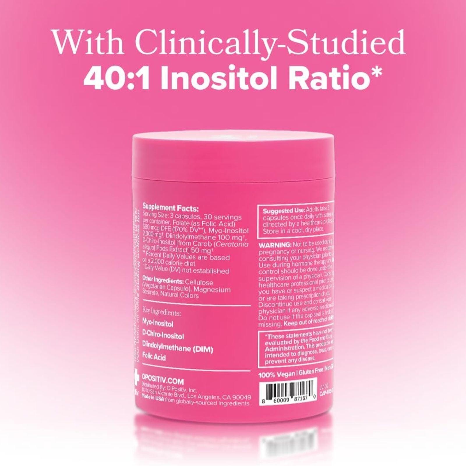 O Positiv FLO Ovarian Health Support 30 Servings Bundle of 4