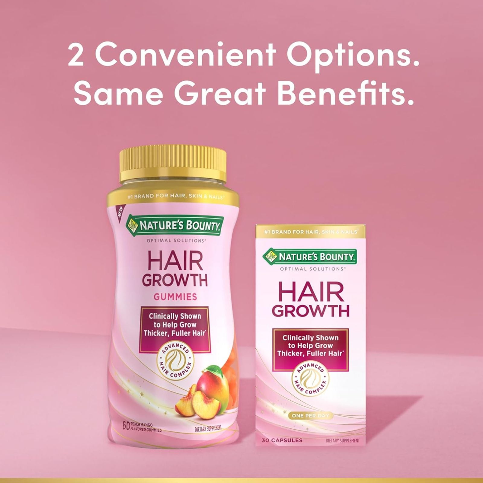 Nature’s Bounty Hair Growth Supplement with Biotin 30 Capsules Bundle of 4