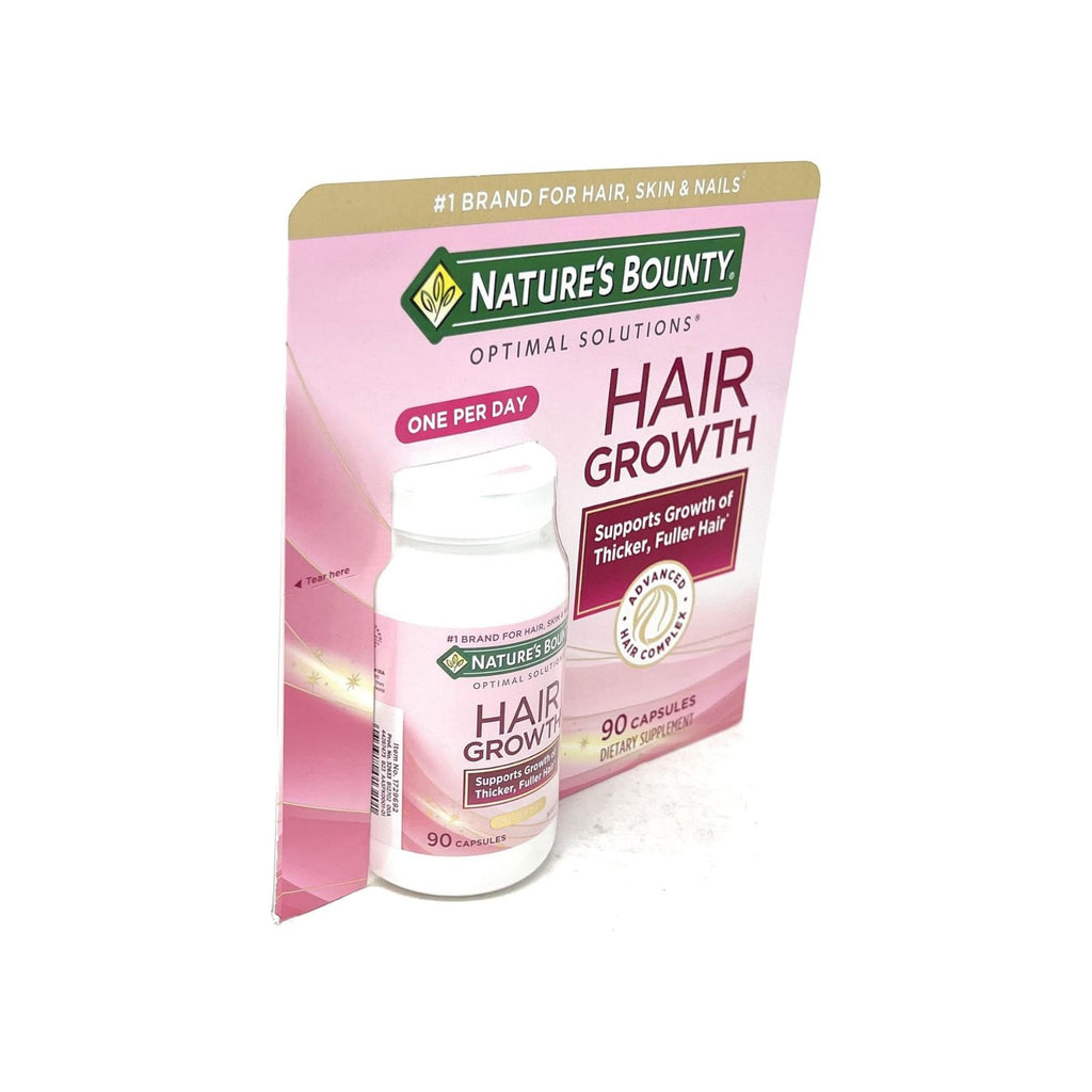 Nature’s Bounty Hair Growth Supplement with Biotin 90 Capsules Bundle of 4