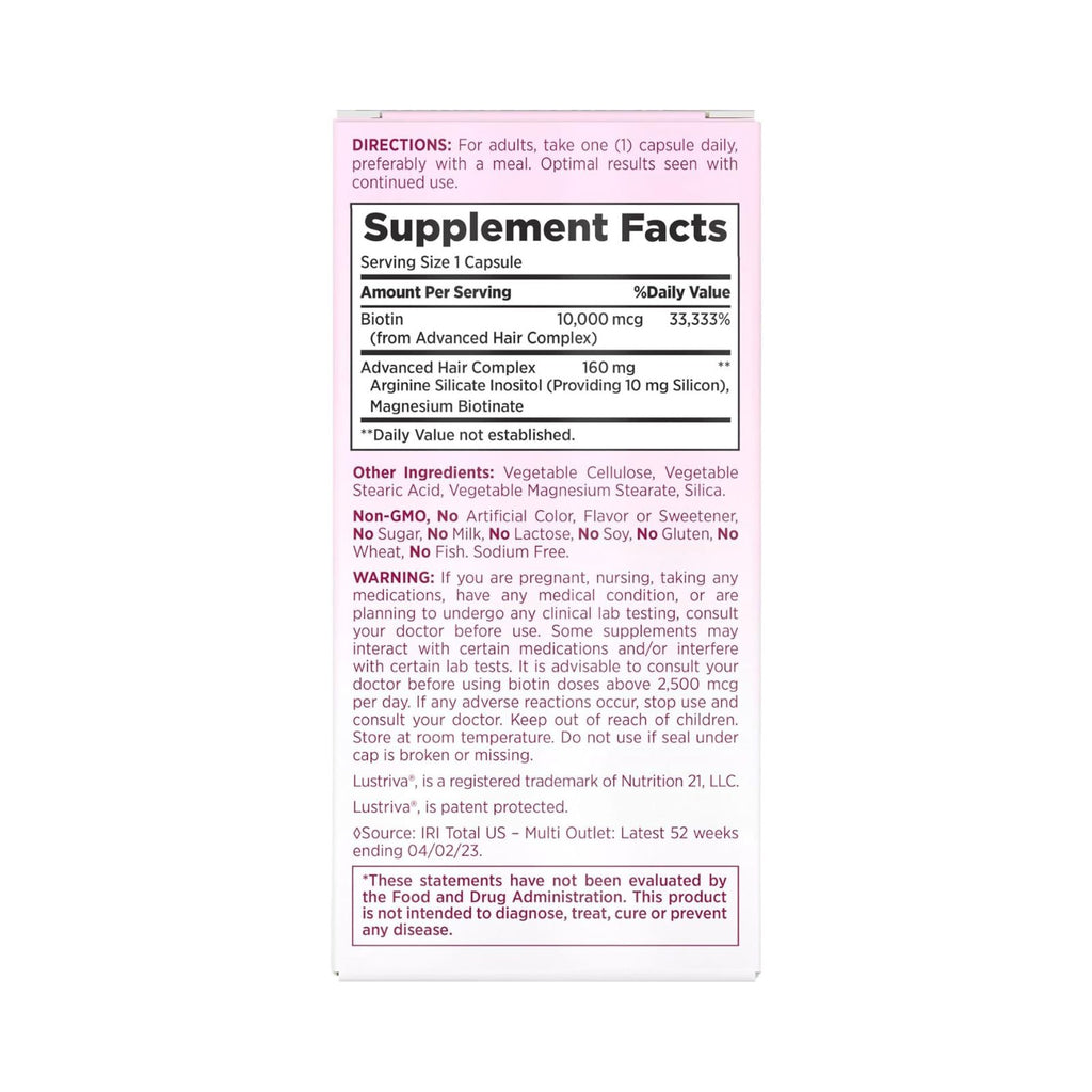 Nature’s Bounty Hair Growth Supplement with Biotin 30 Capsules Bundle of 4