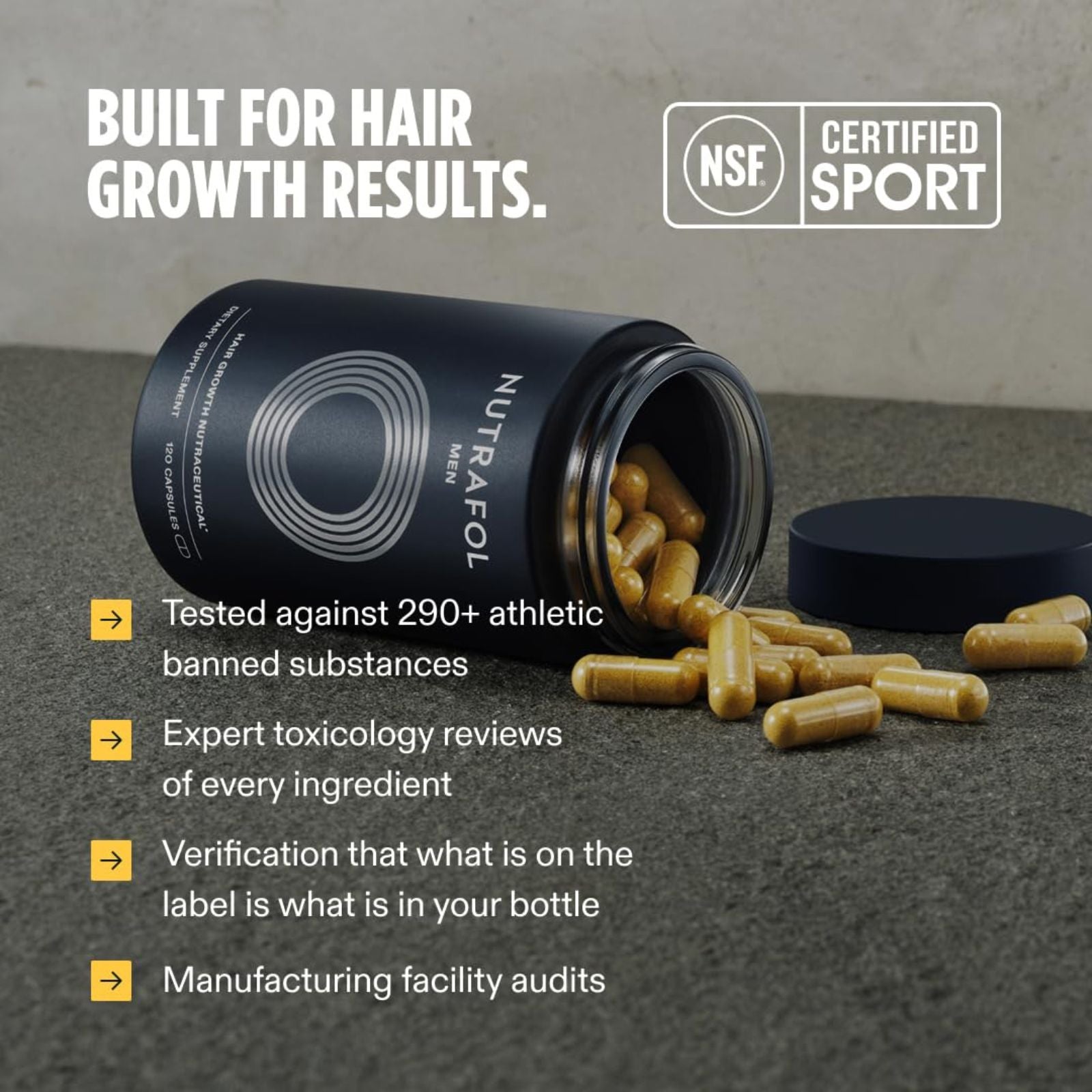 Nutrafol Men Hair Growth Nutraceutical 120 Capsules Bundle of 4