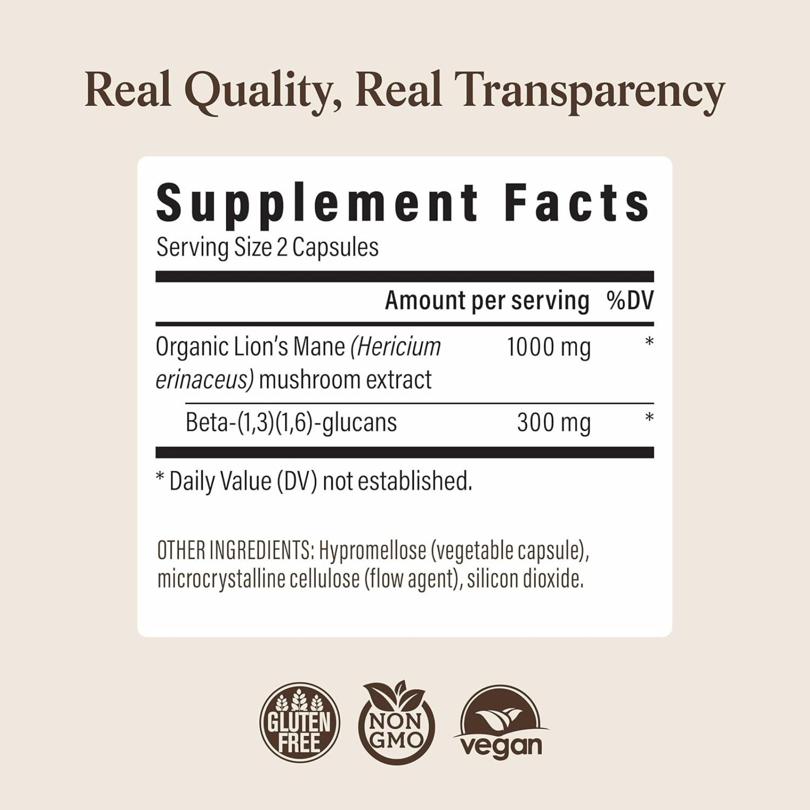 Real Mushrooms Lion’s Mane Mushroom Cognition Bundle of 4 – Organic Cognitive Focus & Memory Support Capsules – 120 Capsules Each