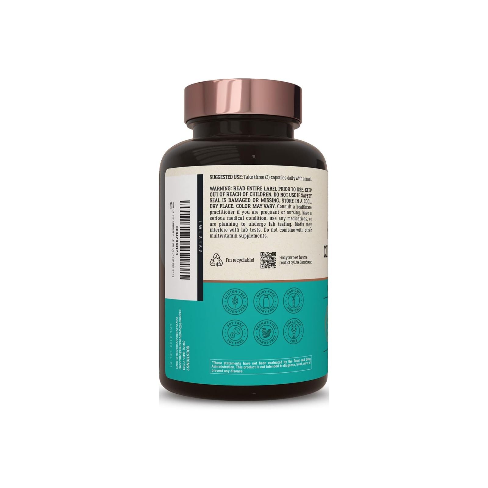 Hair La Vie Clinical Formula Hair Vitamins with Biotin Bundle of 4